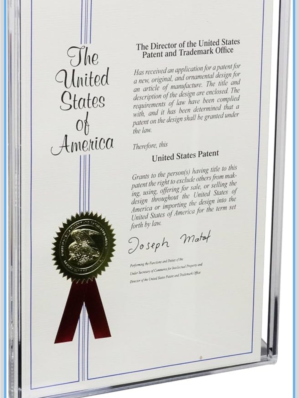 Clear Acrylic Document frame / display case brand new